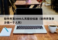 软件开发3000人天报价标准（软件开发多少钱一个人天）